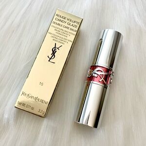 YSL Candy Glaze Lip Gloss Stick in 15 Showcasing Nude NIB